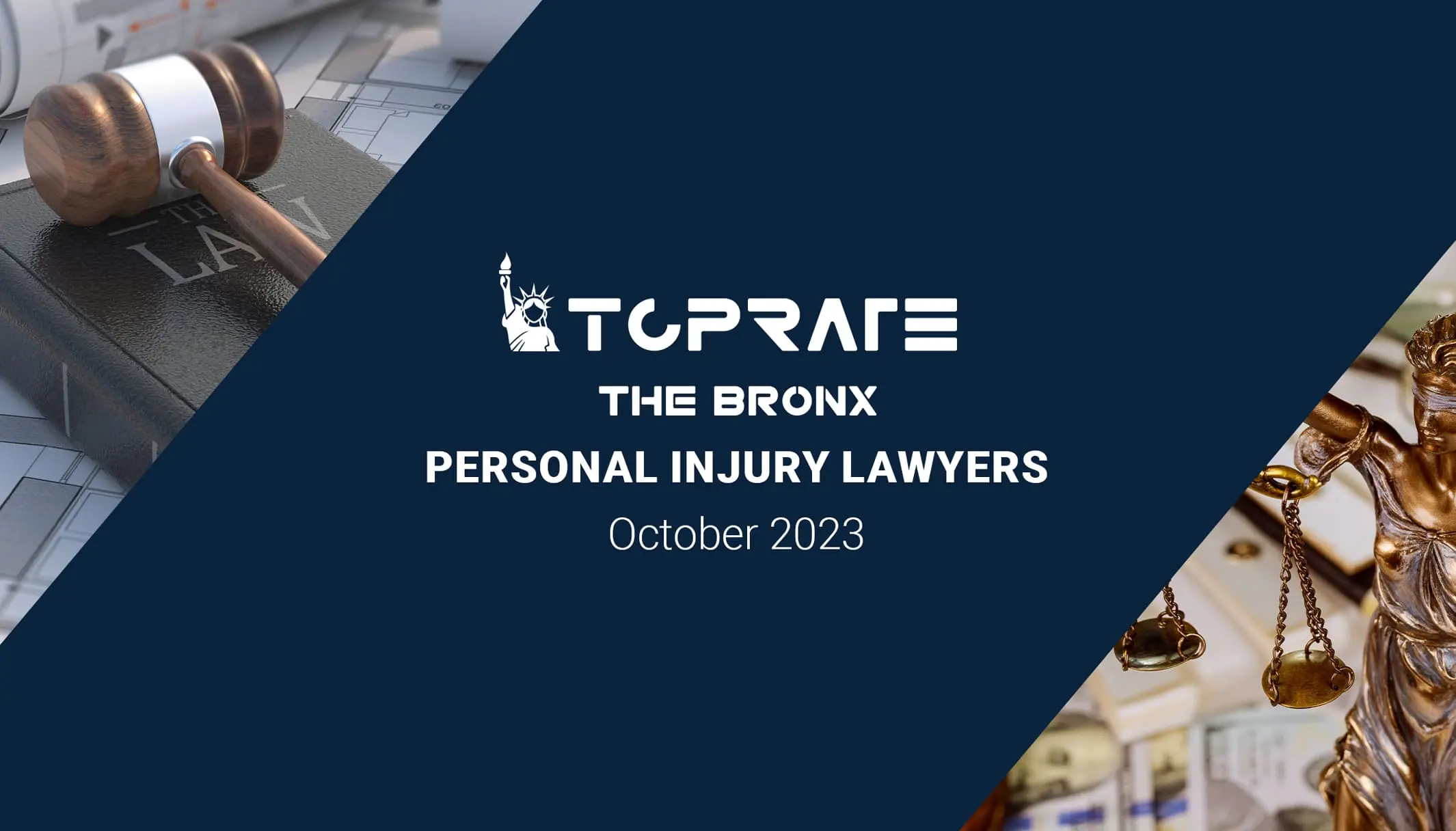 Banner showcasing top 8 personal injury lawyers in Bronx for October 2023